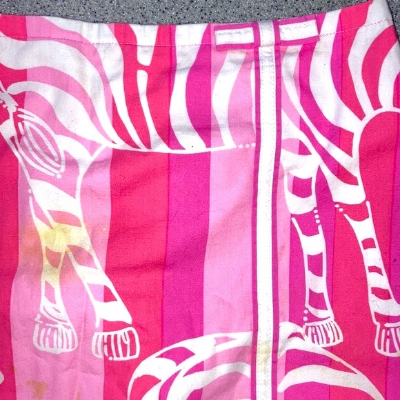 LILLY PULITZER Girls sz 10 super rare print pink zebra Skort Upcycle repurpose - Picture 5 of 5